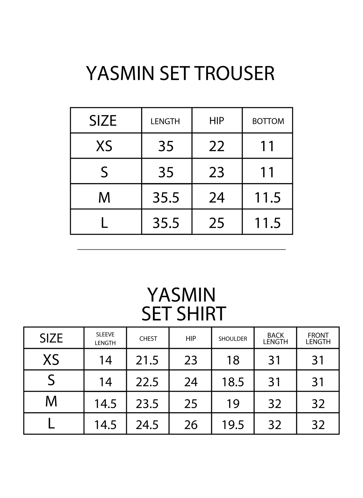 Yasmin Set